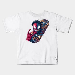 Unleash the Edge: Captivating Anti-Hero Skateboard Art Prints for a Modern and Rebellious Ride! Kids T-Shirt